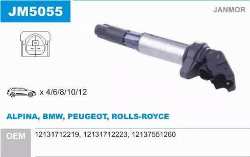 Janmor JM5055 - Ignition Coil car-mod.net