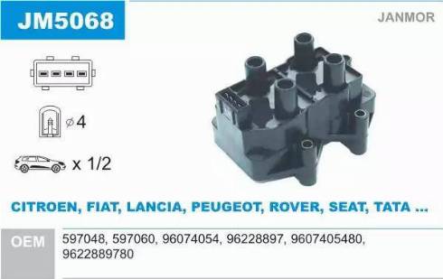 Janmor JM5068 - Ignition Coil car-mod.net