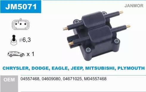 Janmor JM5071 - Ignition Coil car-mod.net