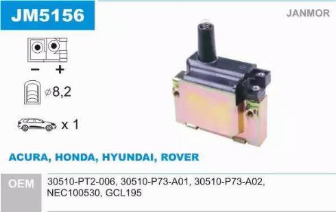 Janmor JM5156 - Ignition Coil car-mod.net
