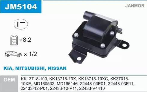Janmor JM5104 - Ignition Coil car-mod.net