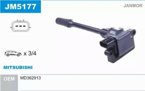 Janmor JM5177 - Ignition Coil car-mod.net