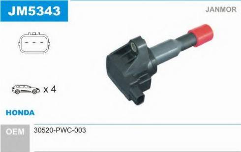 Janmor JM5343 - Ignition Coil car-mod.net