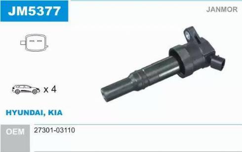 Janmor JM5377 - Ignition Coil car-mod.net