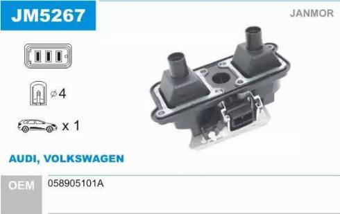 Janmor JM5267 - Ignition Coil car-mod.net