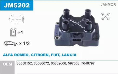 Janmor JM5202 - Ignition Coil car-mod.net