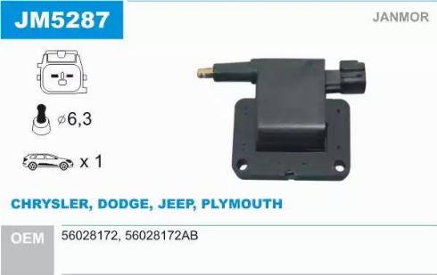 Janmor JM5287 - Ignition Coil car-mod.net