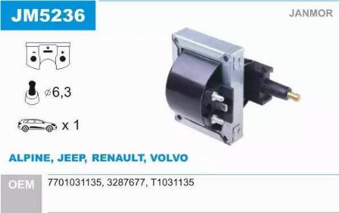 Janmor JM5236 - Ignition Coil car-mod.net