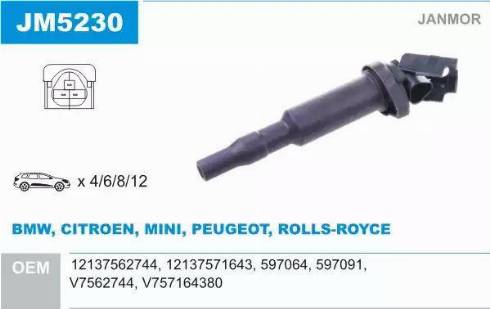 Janmor JM5230 - Ignition Coil car-mod.net