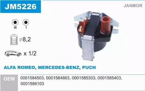 Janmor JM5226 - Ignition Coil car-mod.net