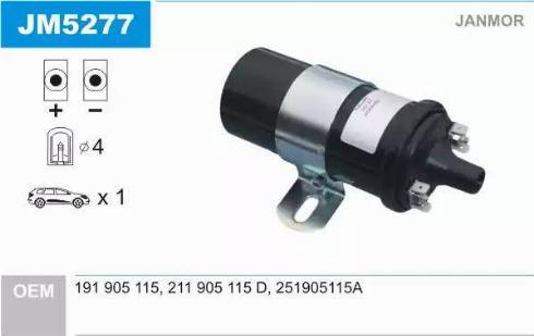 Janmor JM5277 - Ignition Coil car-mod.net