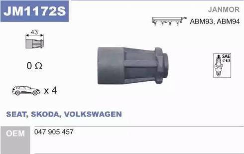 Janmor JM1172S - Plug, coil car-mod.net