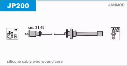 Janmor JP200 - Ignition Cable Kit car-mod.net