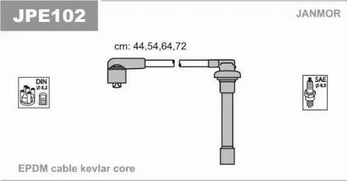 Janmor JPE102 - Ignition Cable Kit car-mod.net