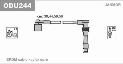 Janmor ODU244 - Ignition Cable Kit car-mod.net