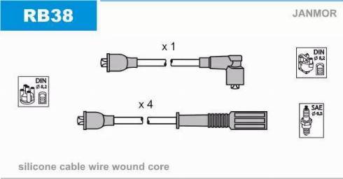 Janmor RB38 - Ignition Cable Kit car-mod.net
