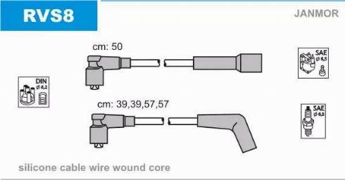 Janmor RVS8 - Ignition Cable Kit car-mod.net