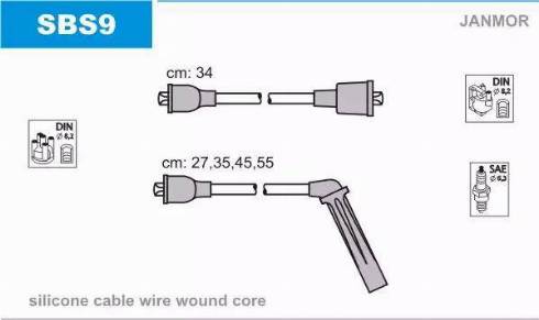 Janmor SBS9 - Ignition Cable Kit car-mod.net