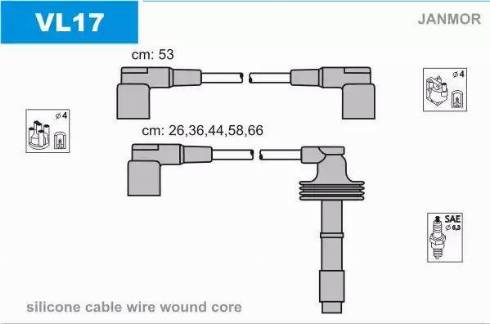 Janmor VL17 - Ignition Cable Kit car-mod.net