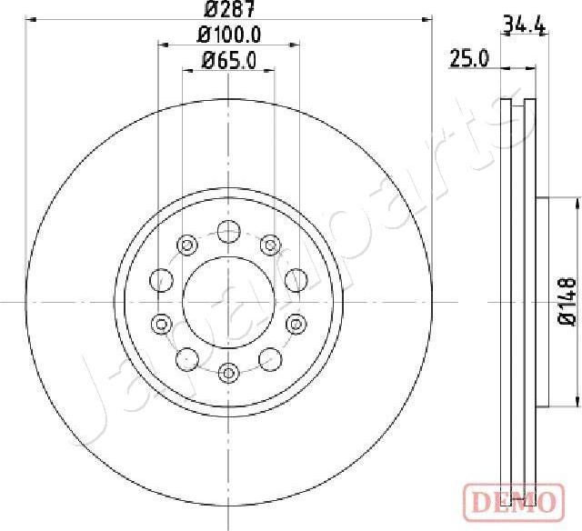 Japanparts DI-0901C - Brake Disc car-mod.net