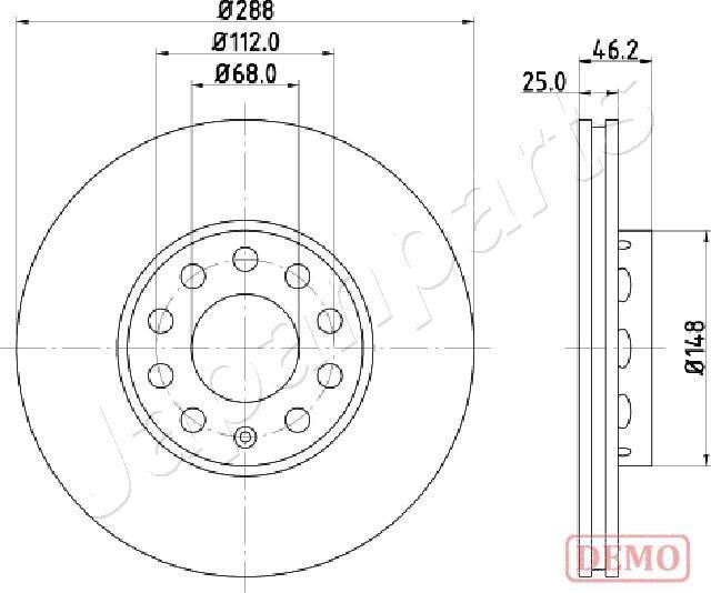 Japanparts DI-0910C - Brake Disc car-mod.net