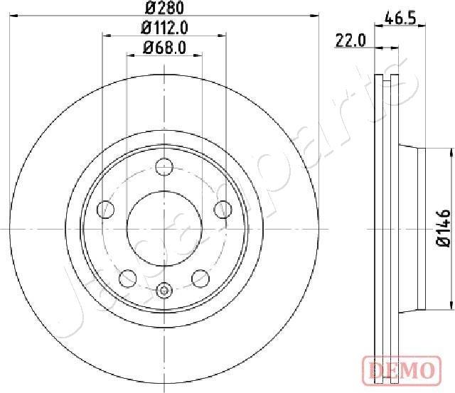 Japanparts DI-0911C - Brake Disc car-mod.net