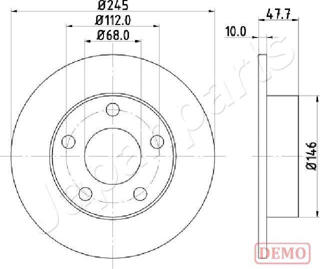 Japanparts DP-0905C - Brake Disc car-mod.net