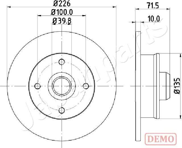 Japanparts DP-0922C - Brake Disc car-mod.net