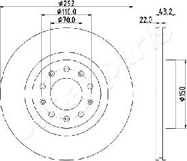 Japanparts DP-0205 - Brake Disc car-mod.net