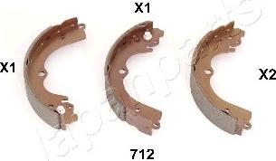 Japanparts GF-712AF - Drum Brake Shoe Set car-mod.net