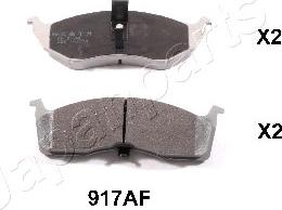 Japanparts PA-917AF - Brake Pad Set, disc brake car-mod.net