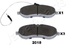 Japanparts PA-2018AF - Brake Pad Set, disc brake car-mod.net