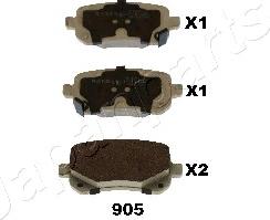 Japanparts PP-905AF - Brake Pad Set, disc brake car-mod.net