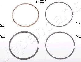 Japanparts RS34004 - Piston Ring car-mod.net