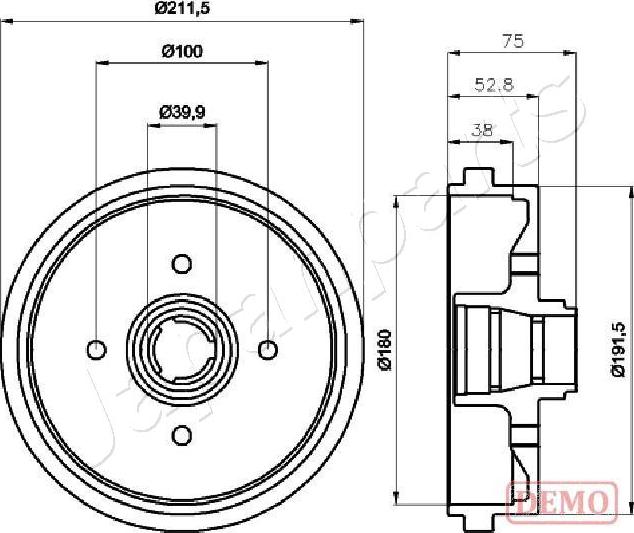 Japanparts TA-0901C - Brake Drum car-mod.net
