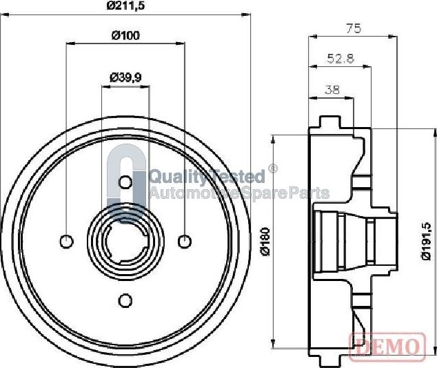 Japanparts TA0901JM - Brake Drum car-mod.net
