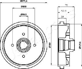 Japanparts TA-0901 - Brake Drum car-mod.net