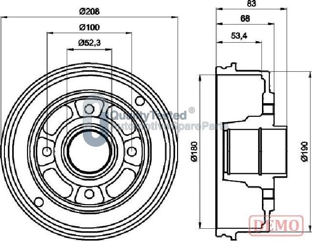 Japanparts TA0707JM - Brake Drum car-mod.net