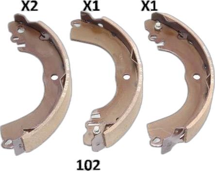 Japko 55102 - Drum Brake Shoe Set car-mod.net