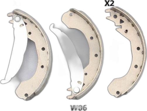 Japko 55W06 - Drum Brake Shoe Set car-mod.net