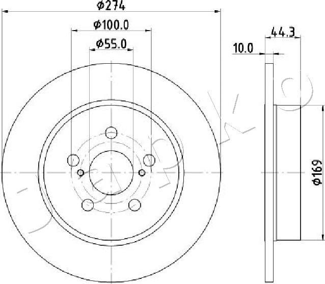 Japko 61271C - Brake Disc car-mod.net