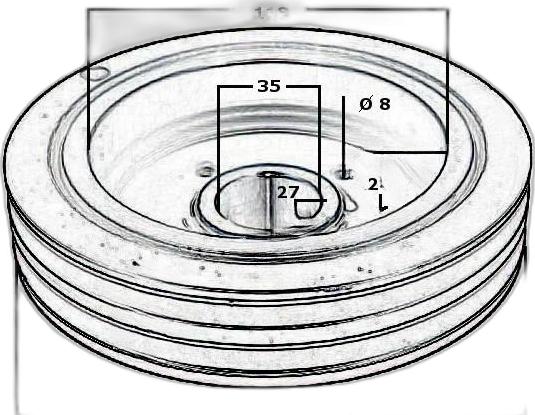 Japko 122500 - Belt Pulley, crankshaft car-mod.net