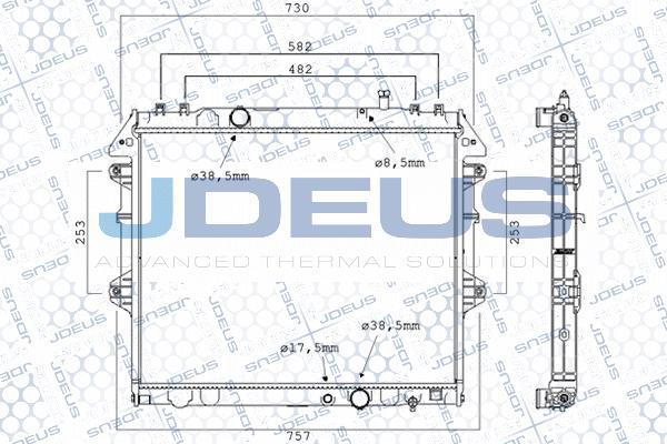 Jdeus 028M69 - Radiator, engine cooling car-mod.net