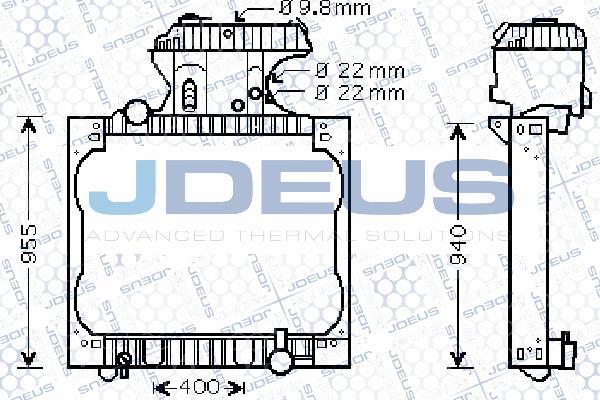 Jdeus 115M14 - Radiator, engine cooling car-mod.net