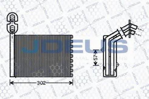 Jdeus 212M09 - Heat Exchanger, interior heating car-mod.net