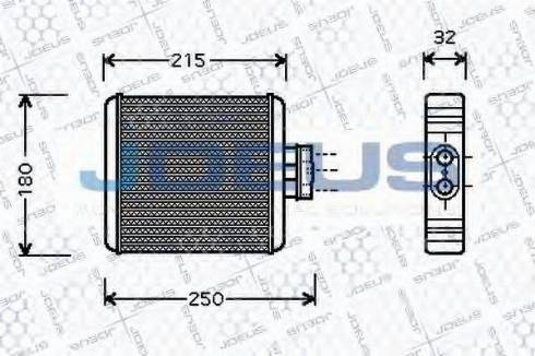 Jdeus 225M08 - Heat Exchanger, interior heating car-mod.net