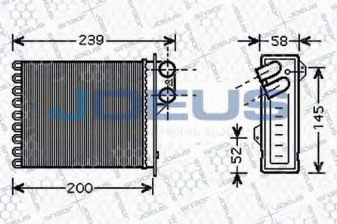 Jdeus 223M40 - Heat Exchanger, interior heating car-mod.net
