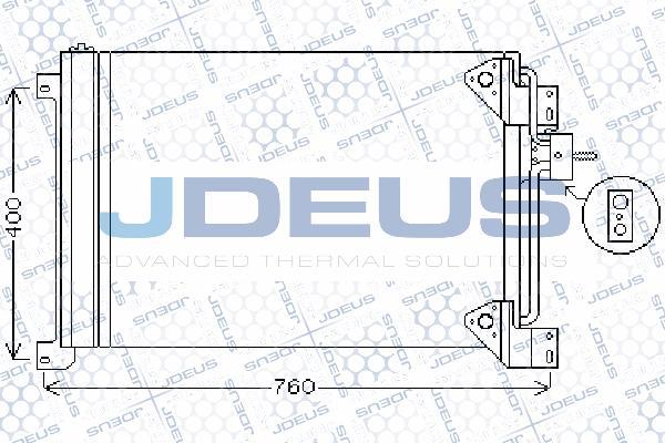 Jdeus 714M12 - Condenser, air conditioning car-mod.net