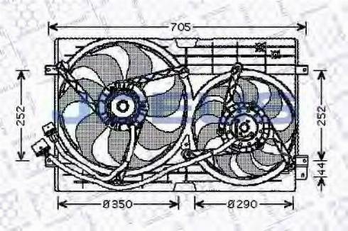 Jdeus EV010190 - Fan, A / C condenser car-mod.net