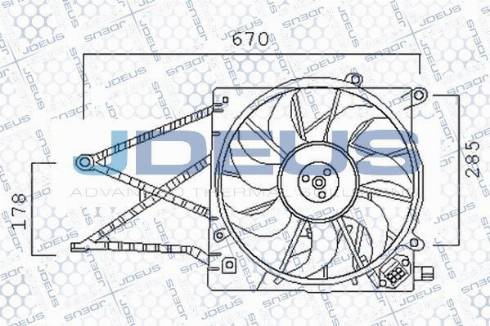 Jdeus EV0200770 - Fan, radiator car-mod.net